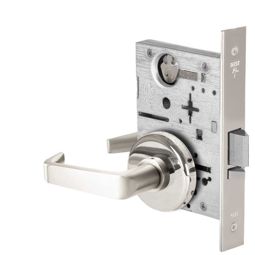 BEST 45HW0NXEL15H62512V Fail Safe 12V No Key Override Electrified Mortise Lock 15 Lever H Rose Bright Chrome 45HW0NXEL15H62512V