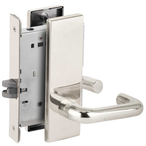 Schlage L9010 03N 625 Grade 1 Passage Latch Mortise Lock 03 Lever N Escutcheon Bright Chrome Finish Field Reversible L9010 03N 625
