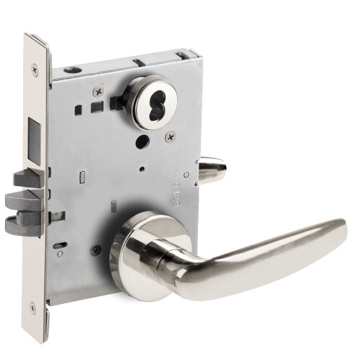 Schlage L9453J 07A 625 Entrance Mortise Lock with Deadbolt 07A Design FSIC Prep Less Core Bright Chrome L9453J 07A 625