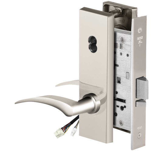 BEST 45HW7DEU17RN625RQE12V Fail Secure 12V Electrified Mortise Lock 17 Lever N Escutcheon Right Hand Request to Exit Bright Chrome 45HW7DEU17RN625RQE12V