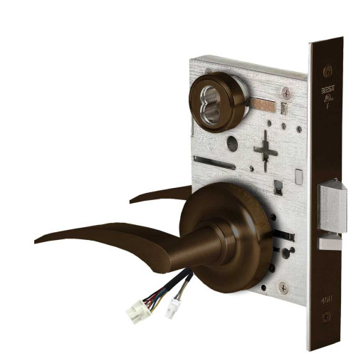 BEST 45HW7DEU17RR613 Fail Secure 24V Electrified Mortise Lock 17 Lever R Rose Right Hand Oil Rubbed Bronze 45HW7DEU17RR613