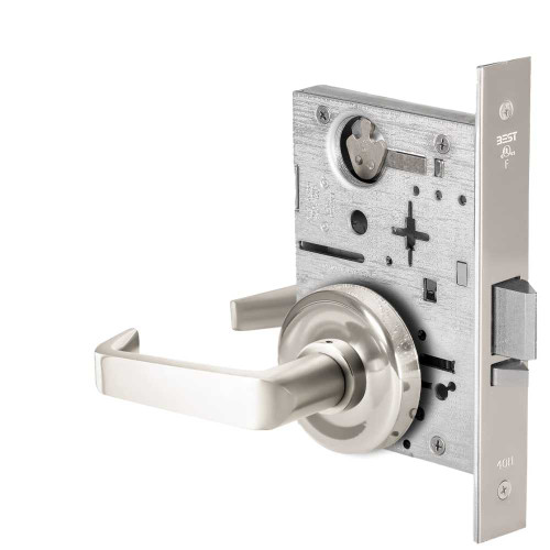 BEST 45HW0NXEU15R625 Fail Secure 24V No Key Override Electrified Mortise Lock 15 Lever R Rose Bright Chrome 45HW0NXEU15R625