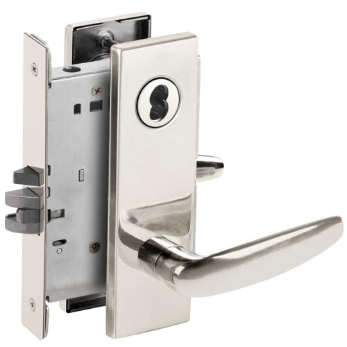 Schlage L9071J 07N 625 Grade 1 Classroom Security Mortise Lock Schlage FSIC Less Core 07 Lever N Escutcheon Bright Chrome Finish Field Reversible L9071J 07N 625