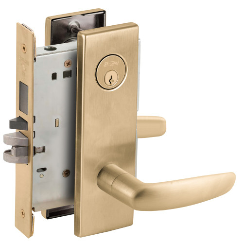 Schlage L9453P 07N 606 Schlage L-Series Entrance Mortise Lock N Decorative Escutcheon 07 Lever Grade 1 Mortise Lock Conventional Cylinder Satin Brass