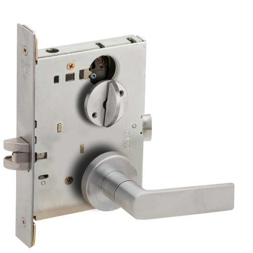 Schlage L9040 01A 626 Grade 1 Bed Bathroom Privacy Mortise Lock 01 Lever A Rose Satin Chrome Finish Field Reversible L9040 01A 626