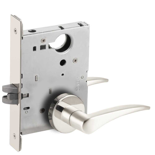 Schlage L9010 12A 625 LH Grade 1 Passage Latch Mortise Lock 12 Lever A Rose Bright Chrome Finish Left-Handed L9010 12A 625 LH