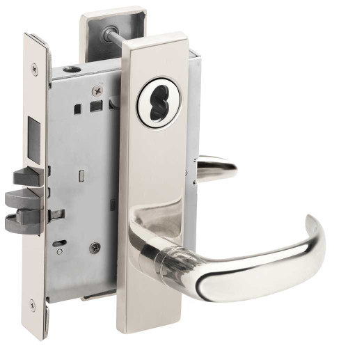 Schlage L9453J 17L 625 Entrance Mortise Lock with Deadbolt 17L Design FSIC Prep Less Core Bright Chrome L9453J 17L 625
