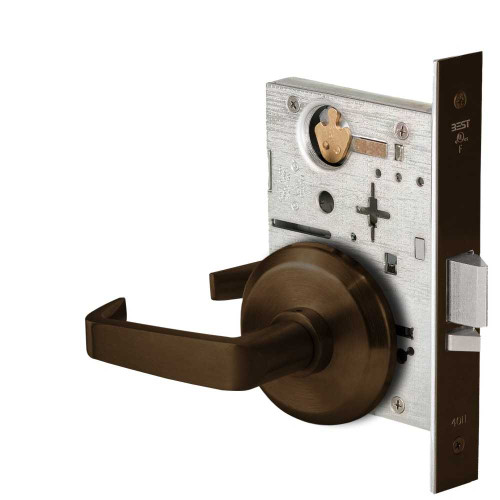 BEST 45HW0NXEU15S613RQE Fail Secure 24V No Key Override Electrified Mortise Lock 15 Lever S Rose Request to Exit Oil Rubbed Bronze 45HW0NXEU15S613RQE