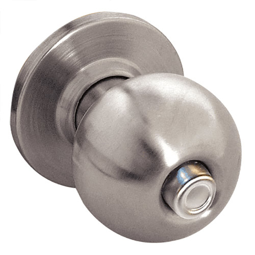 Arrow RK08-BD-32D Grade 2 Dummy Cylindrical Lock Ball Knob Non-Keyed Satin Stainless Steel Finish Non-handed