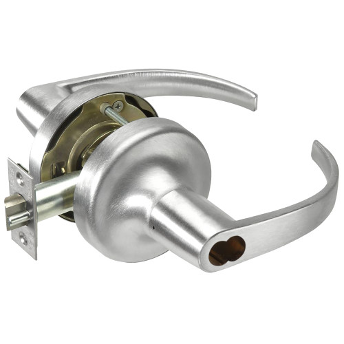 Yale PB5305LN ICLC 626 Grade 2 Storeroom/Closet Cylindrical Lock Pacific Beach Lever LFIC 6-Pin Less Core Satin Chrome Finish Non-handed