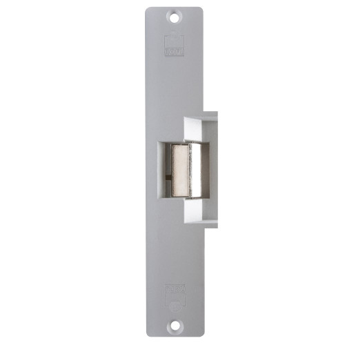The Rofu 1509-01 US28 Electric Strike features a satin aluminum clear anodized finish, designed for hollow metal, aluminum, and wood frames, with a non-handed design