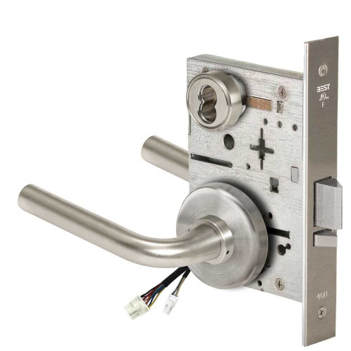 BEST 45HW7DEU12H619 Fail Secure 24V Electrified Mortise Lock 12 Lever H Rose Satin Nickel 45HW7DEU12H619