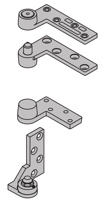 IVES 7212 SET LH US26D Pivot Set 3/4 Offset Left Hand Satin Chrome