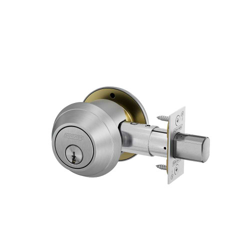 Schlage B661P 626 Grade 1 One-Way Deadbolt Conventional Cylinder Satin Chrome Finish Non-Handed B661P 626