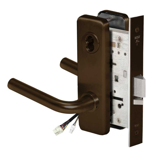 BEST 45HW7WEL12J613RQE Fail Safe 24V Double Cylinder Electrified Mortise Lock 12 Lever J Escutcheon Request to Exit Oil Rubbed Bronze 45HW7WEL12J613RQE