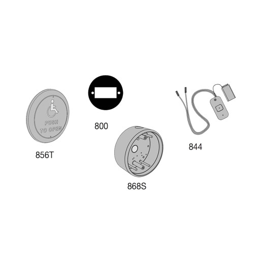 LCN 8310-3856TWS Actuator Wall Mount Logo Text Wireless Surface 4-1/2 Round