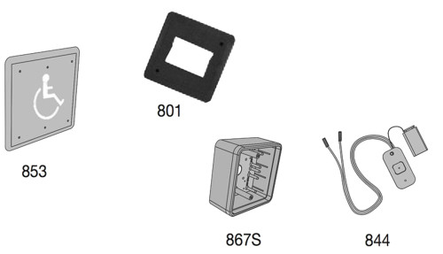 LCN 8310-3853WS Actuator Wall Mount Logo Wireless Surface 4-3/4 x 4-3/4