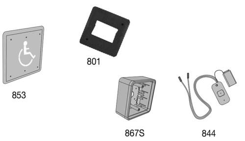 LCN 8310-3853WS Actuator Wall Mount Logo Wireless Surface 4-3/4 x 4-3/4 8310-3853WS