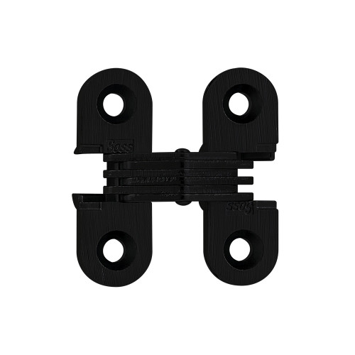 SOSS 103CUS19 Invisible Hinge 1-1/2 1 Pair Carded 3/4 Minimum Door Thickness Black E-Coated