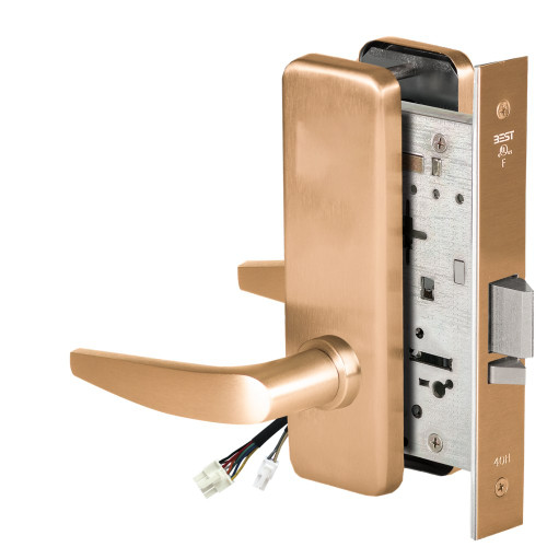 BEST 45HW0NXEL16J612RQE Fail Safe 24V No Key Override Electrified Mortise Lock 16 Lever J Escutcheon Request to Exit Satin Bronze BEST 45HW0NXEL16J612RQE Fail Safe 24V No Key Override Electrified Mortise Lock 16 Lever J Escutcheon Request to Exit Satin Bronze