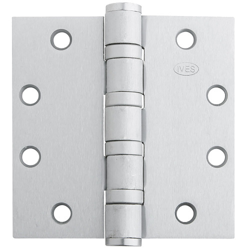 IVES 5BB1HW 5.0X4.5 630 5-Knuckle Ball Bearing Hinge Heavy Weight 5 x 4-1/2 Satin Stainless Steel Finish