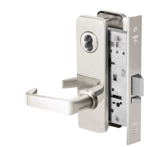 BEST 45HW7DEU15J629 Fail Secure 24V Electrified Mortise Lock 15 Lever J Escutcheon Bright Stainless Steel 45HW7DEU15J629
