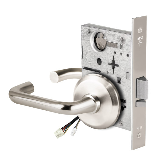 BEST 45HW0NXEU3S625RQE12V Fail Secure 12V No Key Override Electrified Mortise Lock 3 Lever S Rose Request to Exit Bright Chrome