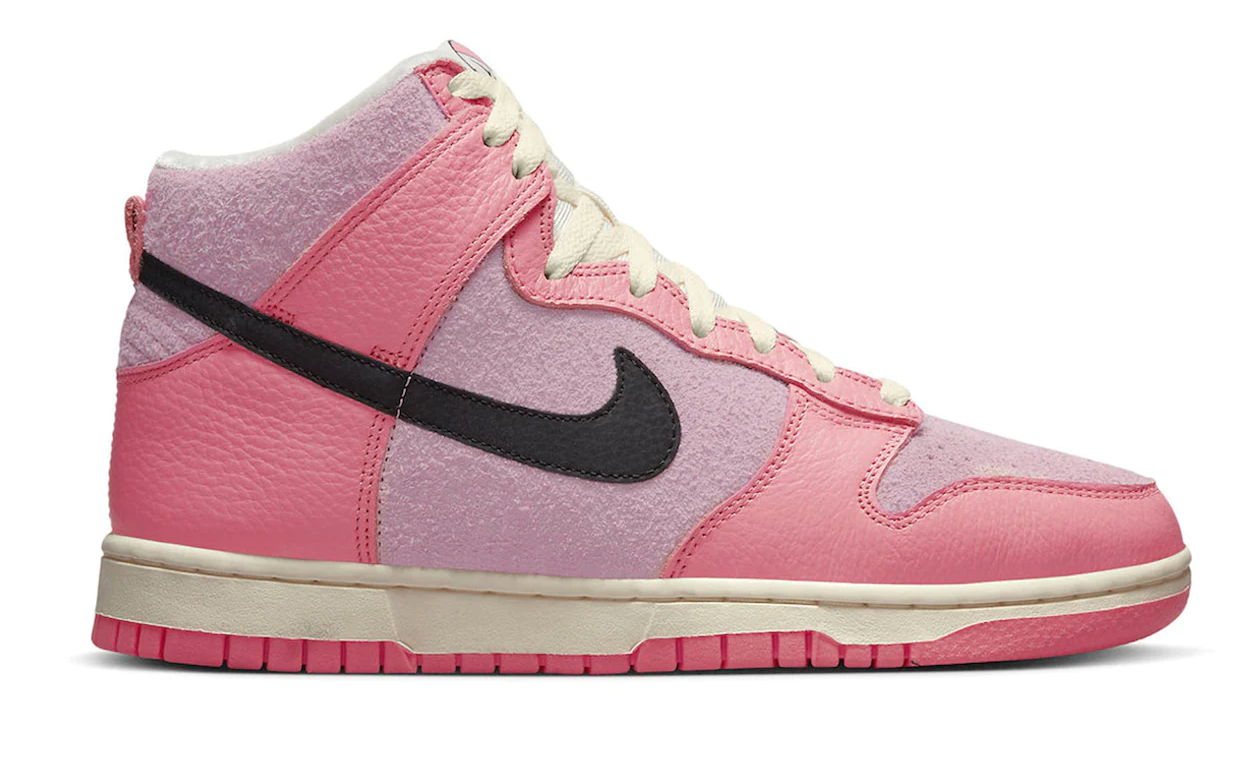 nike dunk high pink grey