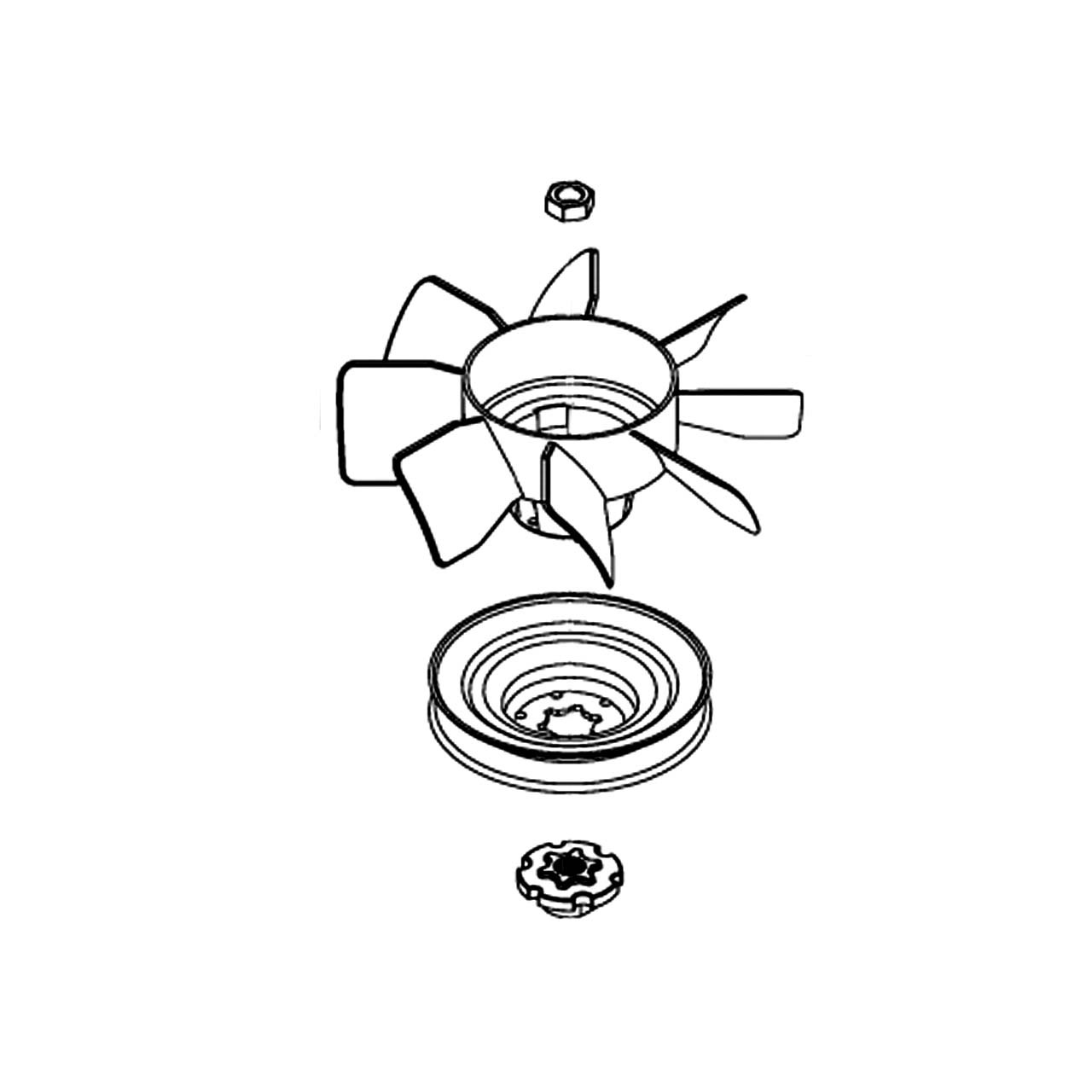 Ventola Originale Hydro Gear 51230 Ventola Di Raffreddamento Originale Hydro Gear, 7 Pollici A 10 Pale, Perfetta Per La Trasmissione Ricambio Hydro Gear Originale - Foto 4