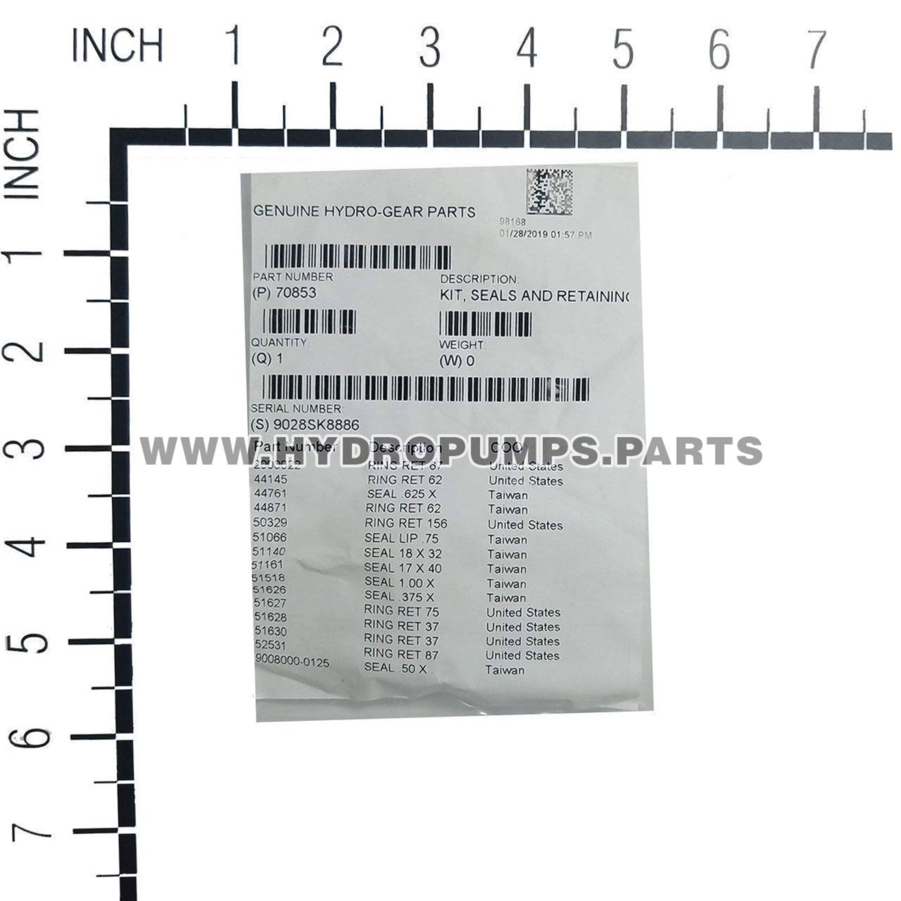 Hydro Gear 70853 Seal Kit OEM Hydro Pumps Parts