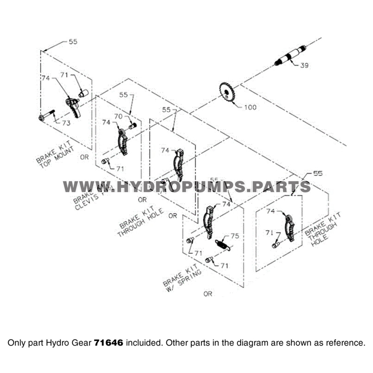 Hydro-Gear 71646 - Zc Brake Kit - Genuine Part