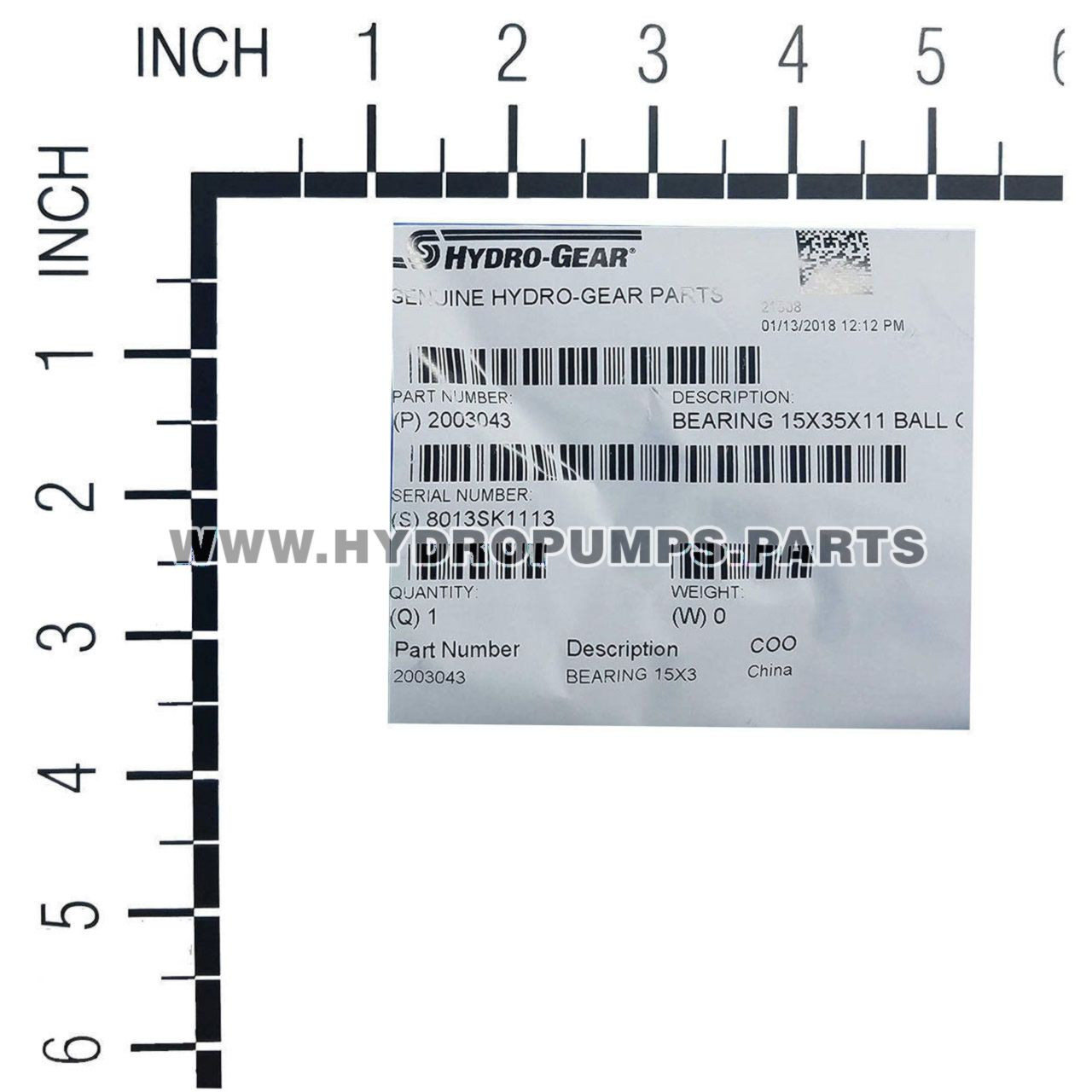 Hydro-Gear 2003043 - Bearing 15X35X11 Ball Open 620 - Genuine Part