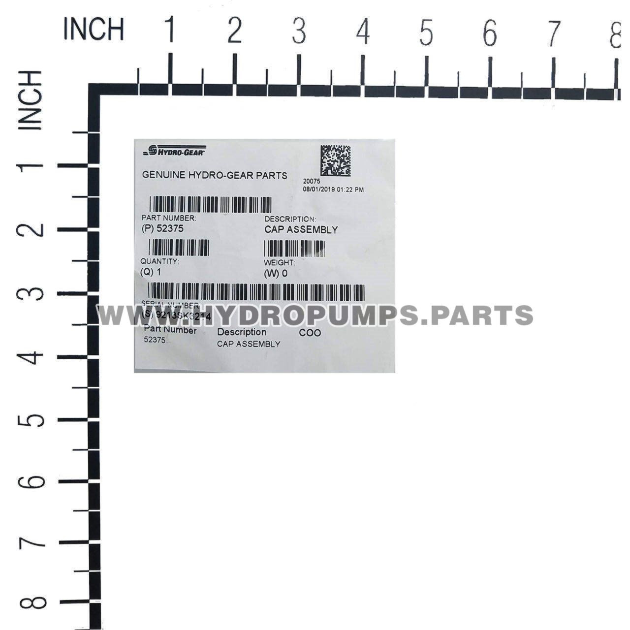 Hydro-Gear 52375 - Cap Assembly - Original OEM part | Hydro
