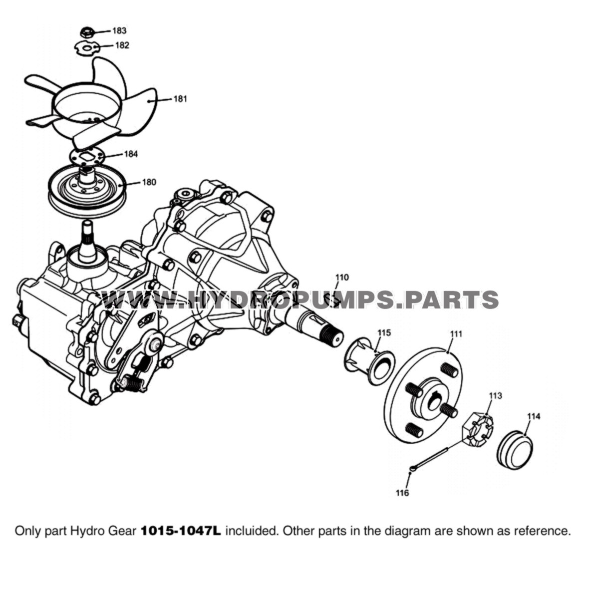 Hydro Gear 1015-1047L ZT-5400 Transaxle OEM | Hydro Pumps Parts