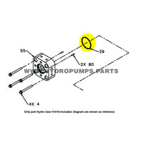 Parts lookup Hydro Gear 51016 O Ring OEM diagram