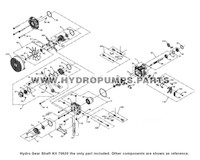 Parts lookup Hydro Gear Shaft Kit 70620 OEM diagram