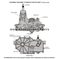 ZU-KKEE-3RLC-3JLX Transaxle HydroGear - Genuine part.