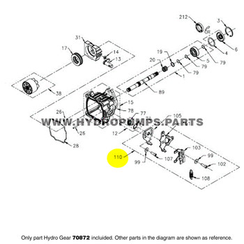 Parts lookup Hydro Gear 70872 PW Return Kit OEM diagram