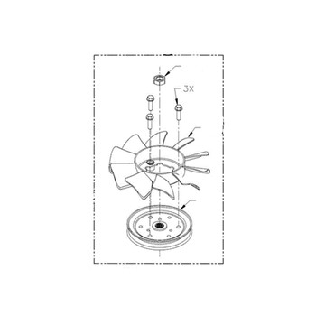 HYDRO GEAR 72979 Kit Fan/Pulley - Genuine part