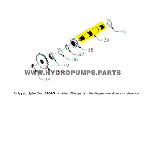 Parts lookup Hydro Gear 51845 ZA-AHBB Shaft Motor OEM  diagram