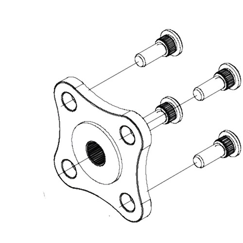 71298 Kit Hub Metric 4 Bolt HydroGear Genuine OEM Part