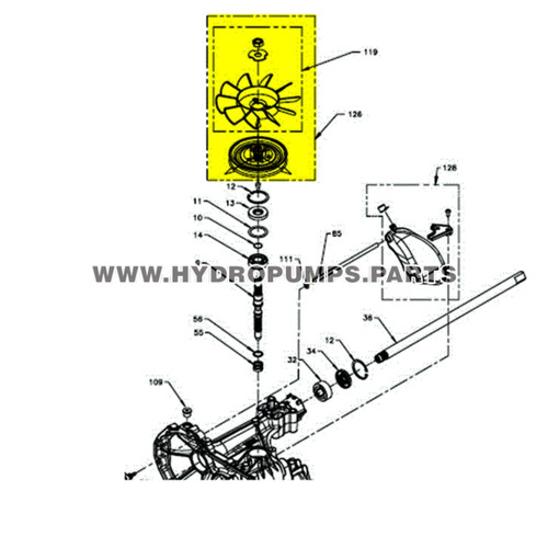 Hydro Gear 70640 - Fan Pulley Kit - Original OEM part