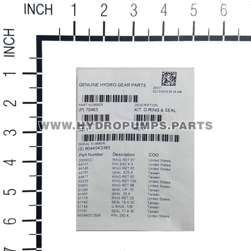 Hydro Gear 70463 - Kit O-Ring & Seal - Image 4 Hydro Gear 70463 - Kit O-Ring & Seal - Image 4