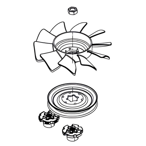 72974 Kit Fan/Pulley HydroGear Genuine OEM Part