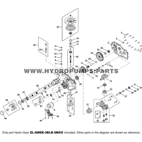 Hydro Gear ZL-GMEE-3BLB-2MXX - Zt-3100 Transaxle - Original OEM part ** SUPERSEDED TO ZL-GMEE-SBLB-2MXX **