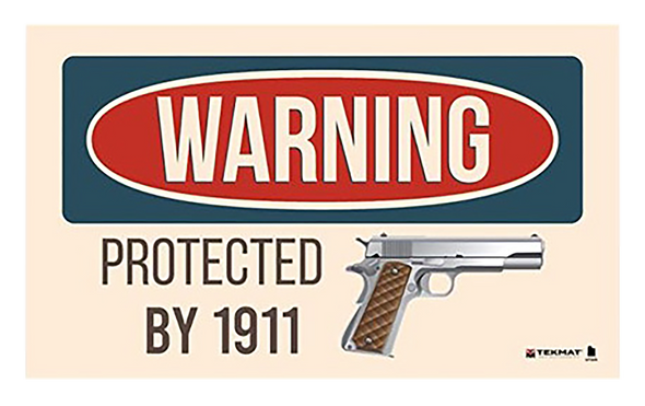 Beck Tek, Llc (tekmat) Warning Protected By 1911, Tekmat Tek42warning1911    Protected By 1911