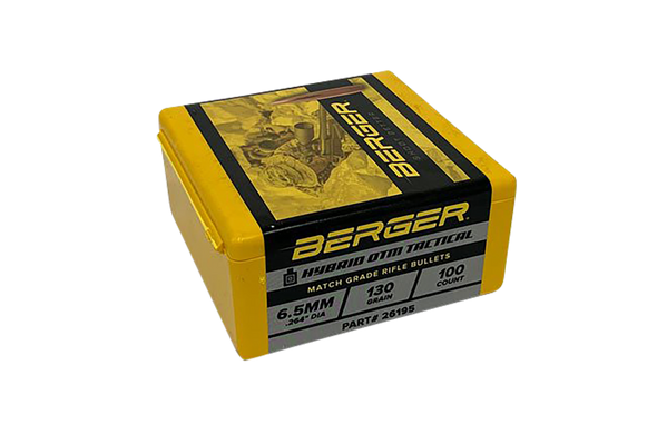 Berger Bullets Tactical, Berg 26195 Bull .264 130g Ar Hyb Otm