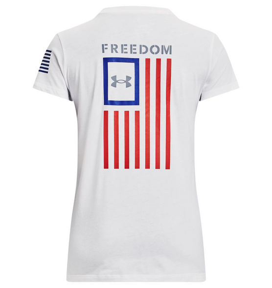 Women's Ua Freedom Flag T-shirt - 1370814100LG