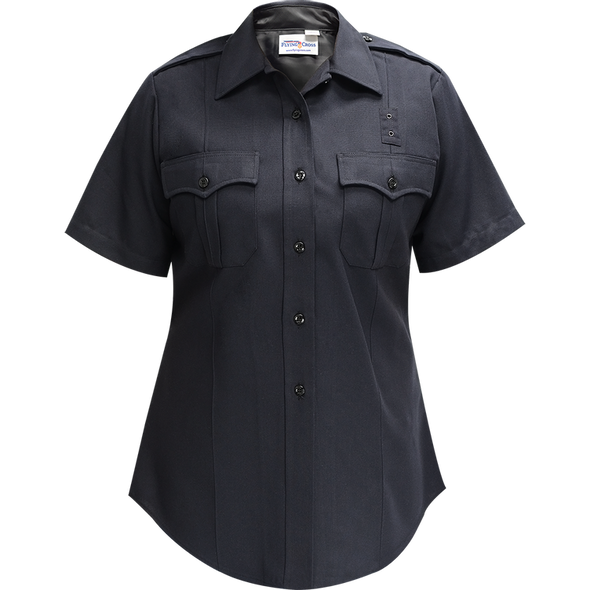 Justice Women's Short Sleeve Shirt w/ Traditional Collar - LAPD Navy Justice Women's Short Sleeve Shirt w/ Traditional Collar - LAPD Navy