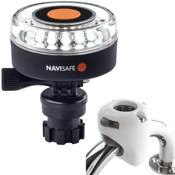 Navisafe Navilight 360 2NM White w/Navimount Base & Rail Mount - White
